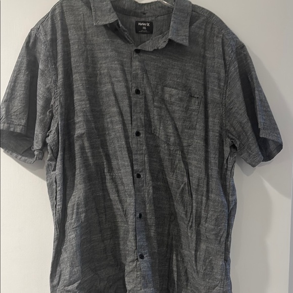 Hurley Men's Charcoal Button Down Shirt - Picture 1 of 1